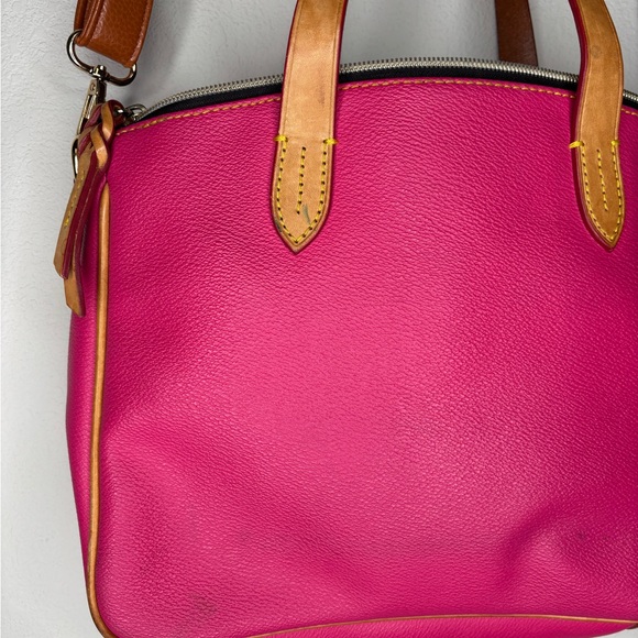 Dooney & Bourke Pink Leather Tote Bag - Picture 3 of 11
